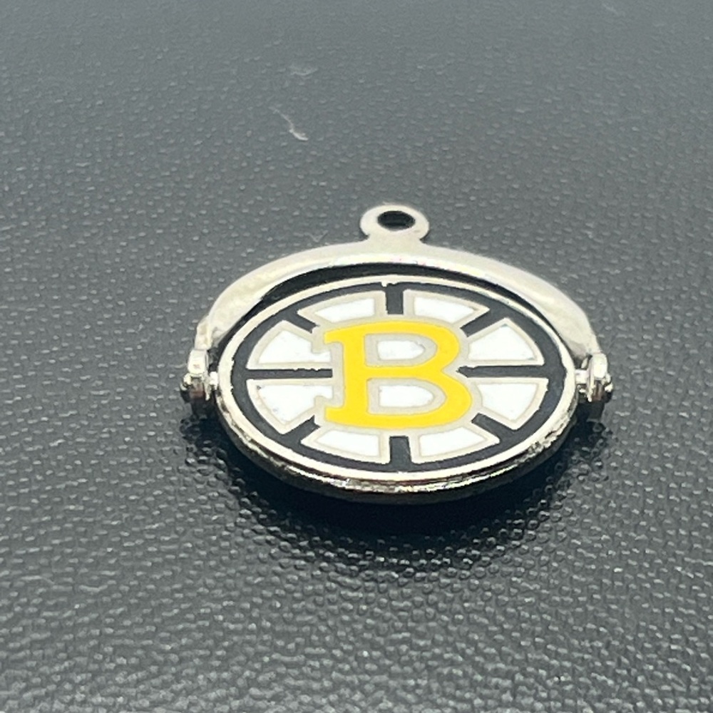 Boston Bruins NHL Hockey charm Pendant for necklace sterling silver enamel - Picture 5 of 13